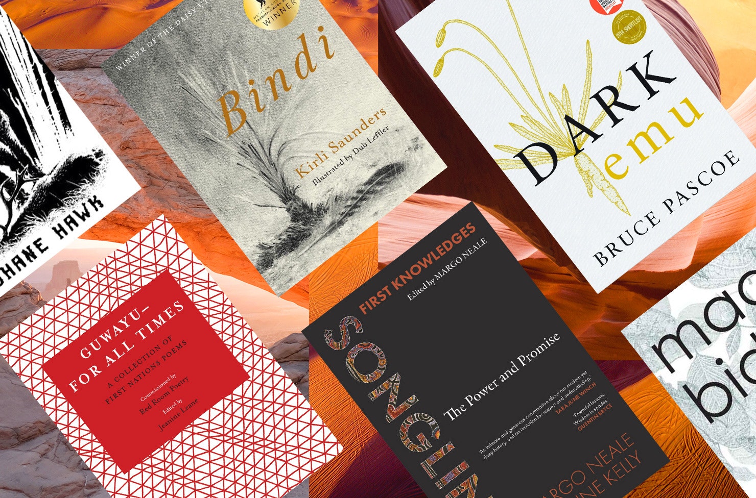 collage of the books written by first nations authors